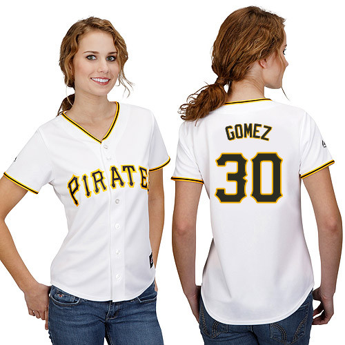 Jeanmar Gomez #30 mlb Jersey-Pittsburgh Pirates Women's Authentic Home White Cool Base Baseball Jersey